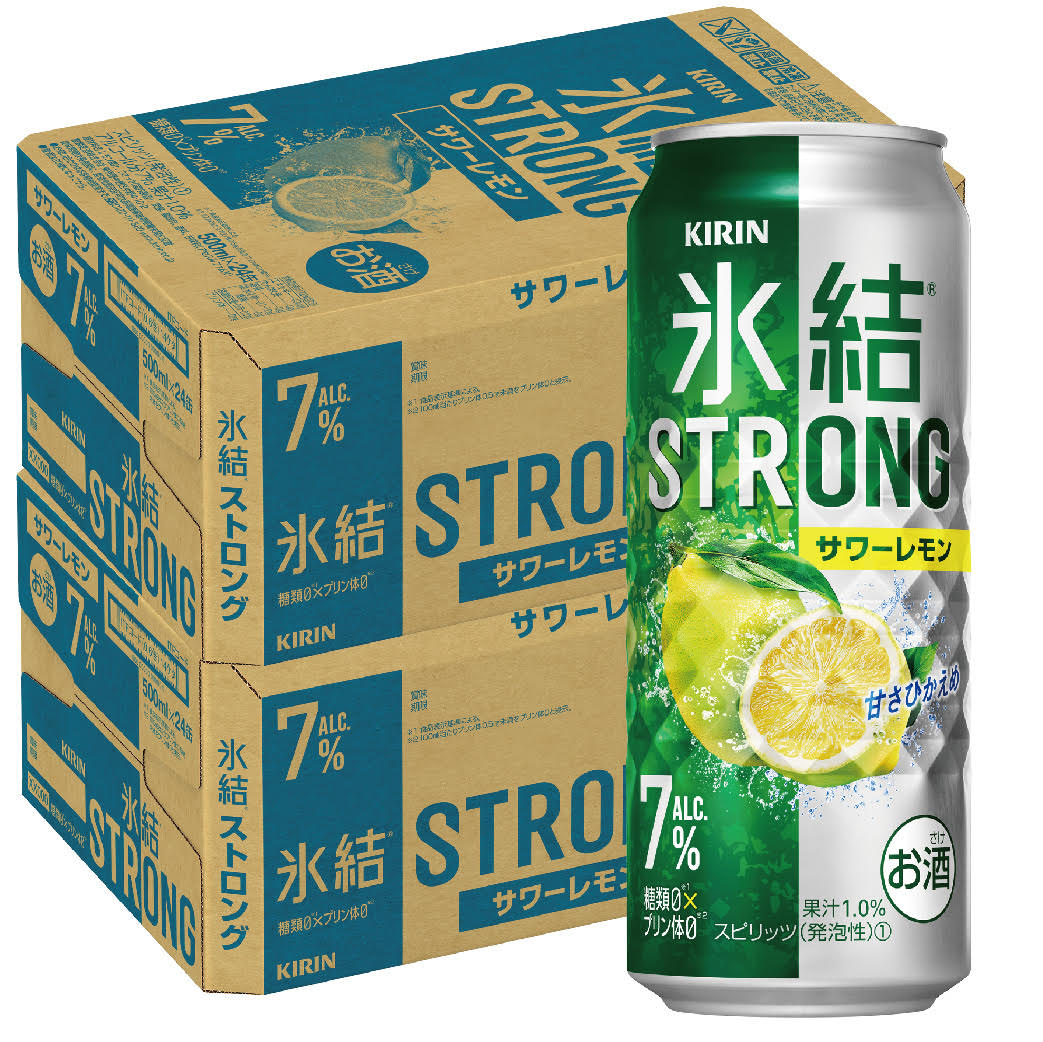 【送料無料】キリン 氷結 STRONG 7％ ストロング サワーレモン 500ml×２ケース/48本【北海道・東北・四国・九州・沖縄県は必ず送料がかかります】