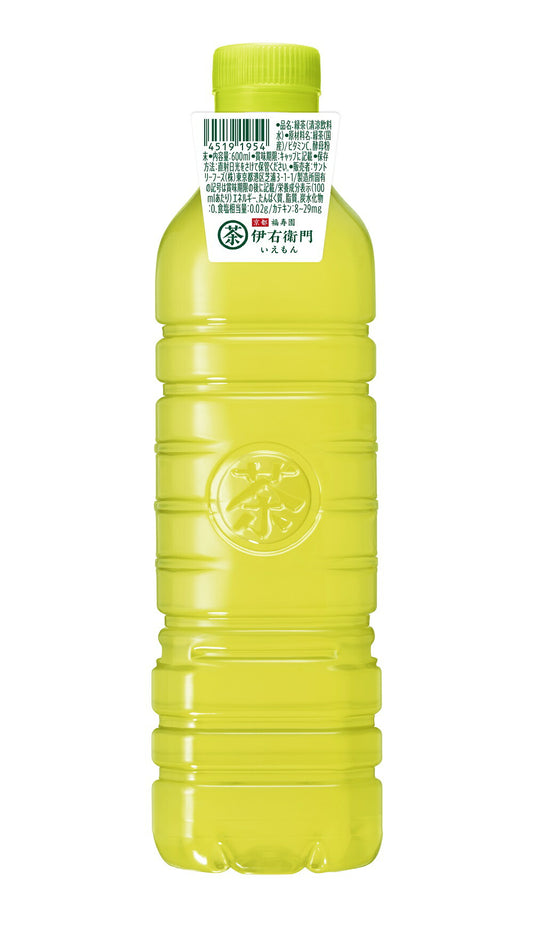 【送料無料】サントリー 伊右衛門 緑茶 ラベルレス 600ml×1ケース/24本