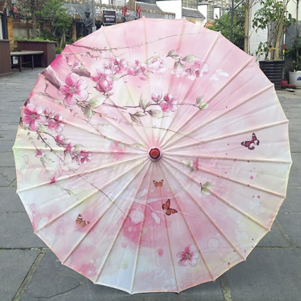 傘 和傘 桜 蝶々 蝶 バタフライ 晴雨兼用 和風傘 かさ 木製 雨傘 和風 和柄 レディース UVカット SNS 撮影用 アンブレラ ゴシック クラシック 日傘 婦人傘 パラソル クラシカル ゆめかわ 遮光 女性 男性 レトロ 軽量 個性