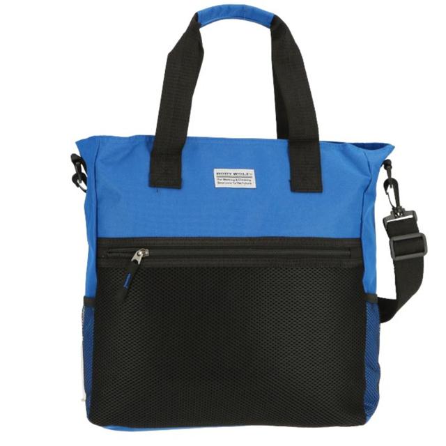 【ブルー】 トートバッグ メンズ 縦型 通販 トート 15l A4 通学 通勤 ショルダーバッグ 斜めがけ 肩掛け 2way 軽量 軽い シンプル 無地 カモフラ 迷彩 ファスナー付き ポケット 多機能 BODY WOLF