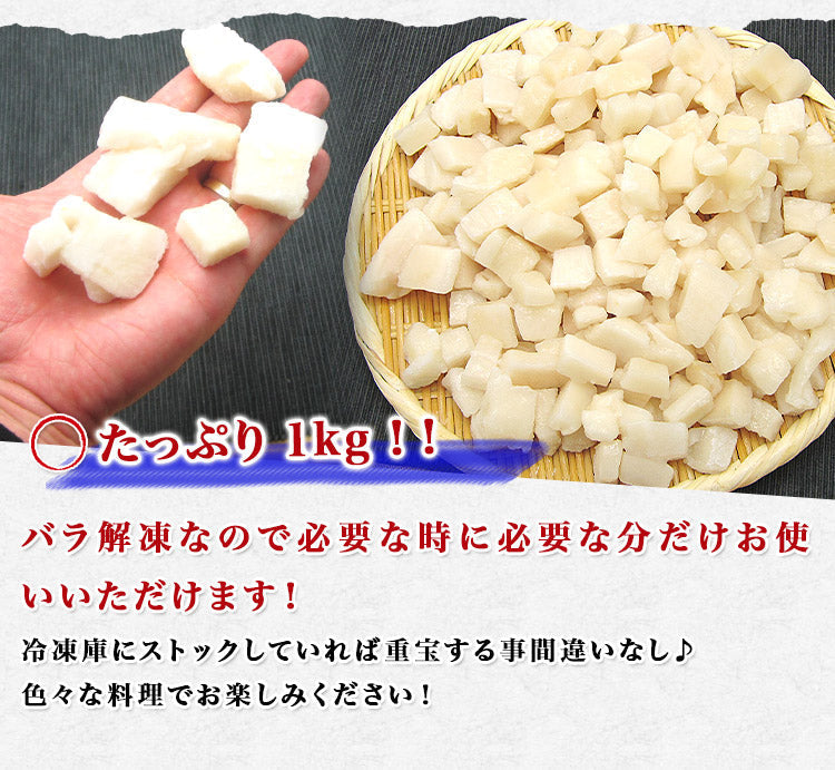 イカ小切れ(切り落とし) タップリ１ｋｇが激安！ 冷凍便 【加熱用】 送料無料 訳あり お取り寄せグルメ 食品 ギフト