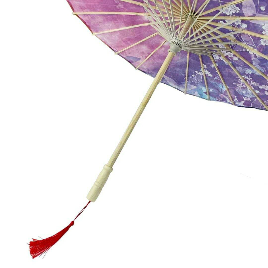 傘 和傘 紫 パープル 蝶 晴雨兼用 和風傘 かさ 木製 雨傘 和風 和柄 レディース UVカット SNS 撮影用 アンブレラ ゴシック クラシック 日傘 婦人傘 パラソル クラシカル ゆめかわ 遮光 女性 男性 レトロ 軽量 個性 おしゃれ
