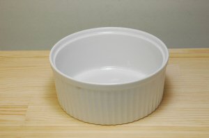 6.5吋スフレ 直径16.8cm 白 食器 磁器 カップ ケーキ オーブン プロ使用 業務用 本格 オーブン食器 蒸し料理 陶器のふる里  stockヤ