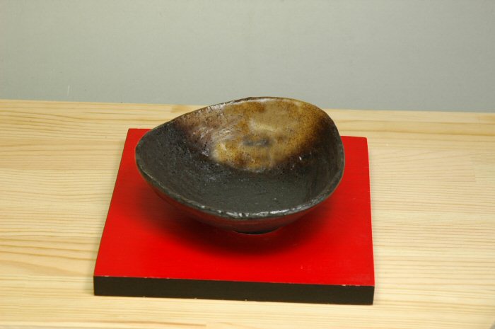 金茶吹三角小鉢 美濃焼 和食器 国産 日本製   陶器のふる里  stockヤ