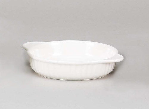 乳白丸グラタン(小) 幅16.8cm 萬古焼 耐熱食器 ドリア グラタン皿 家庭用 業務用 本格的   陶器のふる里  trysス