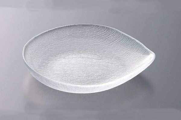 ミスト ティア深皿22.5cm ガラス食器 ガラス製 すりガラス 透明 綺麗 お皿  陶器のふる里  trys光（廃盤予定）