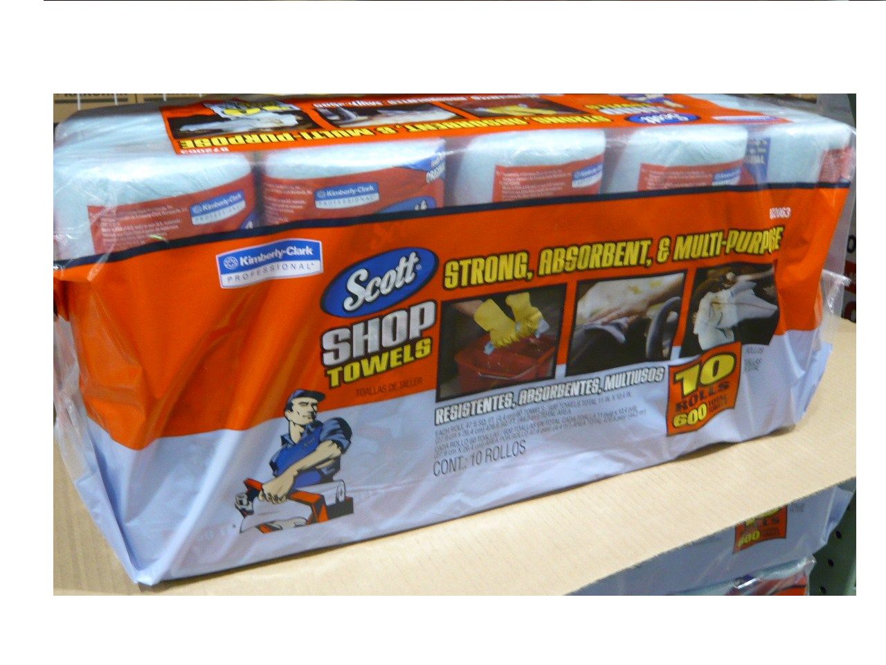 【送料無料】大容量10個セット！ スコット【Scott】カーショップタオル ショップタオル Scott SHOP TOWELS BLUE コストコ 送料無料 スコットショップタオル ウエス 紙ウエス