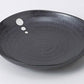 ドット黒マット8.0皿 直径23cm 丸皿 磁器 和モダン 和 業務用 美濃焼 国産 日本製 パスタ皿 麺皿 カレー皿 深皿 おしゃれ  陶器のふる里  stockヤ