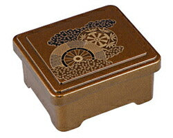 [A]ミニ丼重 梨地御所車（重箱サイズ 幅14cm×12.1cm 高さ7.3cm） 合成漆器 うな重 重箱 土用の丑 鰻 国産   陶器のふる里  trysレ
