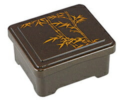 [A]ミニ丼重 青パール竹（重箱サイズ 幅14cm×12.1cm 高さ7.3cm） 合成漆器 うな重 土用の丑 重箱 鰻 国産   陶器のふる里  trysレ