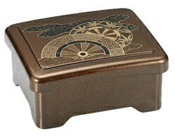 [A]隅丸光月丼重 梨地御所車内朱（重箱サイズ 幅16.7cm×14.3cm 高さ8cm） 合成漆器 うな重 重箱 土用の丑 鰻 国産   陶器のふる里  trysレ