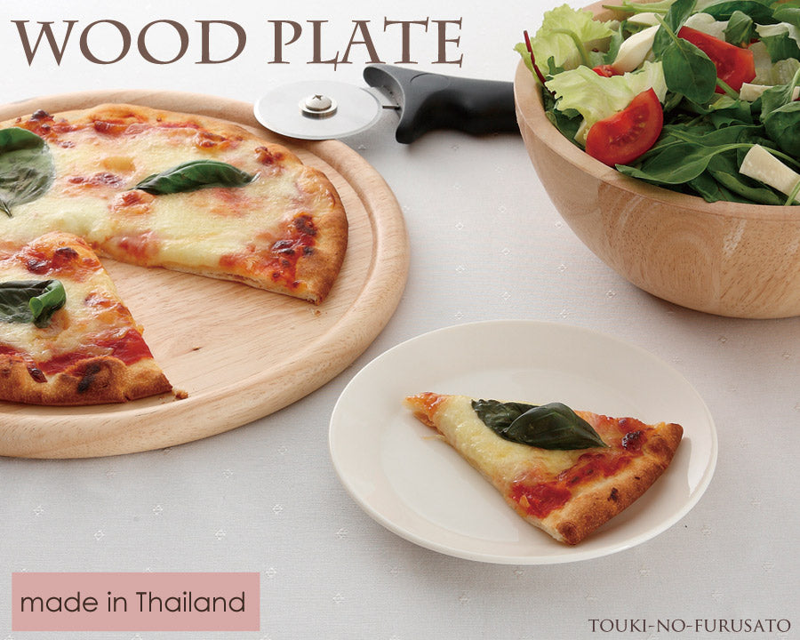 WoodBowl ナチュラル13cmラウンドボウル（丸型）  木製 食器 ラバーウッド H5.1cm カフェ風 サラダボウル  陶器のふる里  trys光