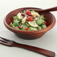 WoodBowl ブラウン20cmボール  ラバーウッド H6.8cm カフェ風 サラダボウル 木製 食器  陶器のふる里  trys光