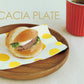 アカシアプレート角20  19.8cm 正方形 ウッドプレート 木製四角皿 北欧風 カフェ風   陶器のふる里  trys