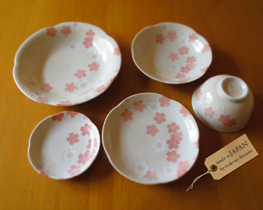 志野さくら4.0浅鉢 直径13.5cm 電子レンジOK 食洗器OK 美濃焼 日本製   陶器のふる里  stockヤ