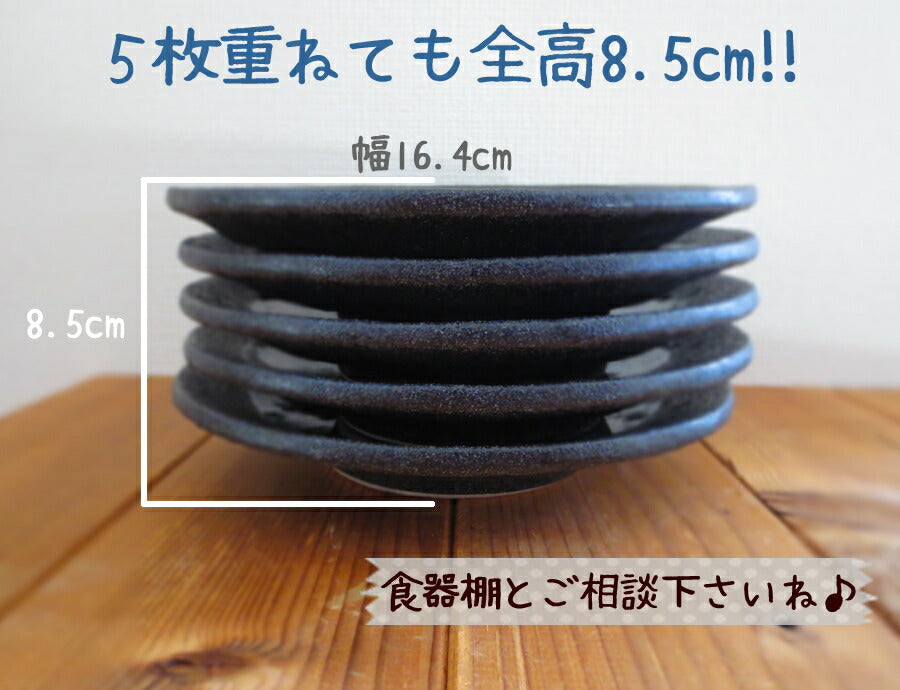 半額  藍月光 取り皿 ５枚セット 直径16.4cm 16cm丸皿 高級和食器 上品 国産 食器セット おしゃれ 和皿  食器セット 美しい 和食器 陶器のふる里  stockヤ