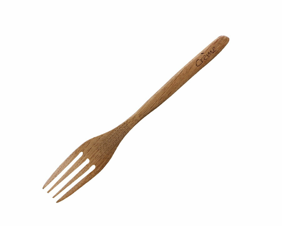 クレム 栗の木ケーキフォーク 14.3cm 木製カトラリー 栗木   陶器のふる里  trysケ