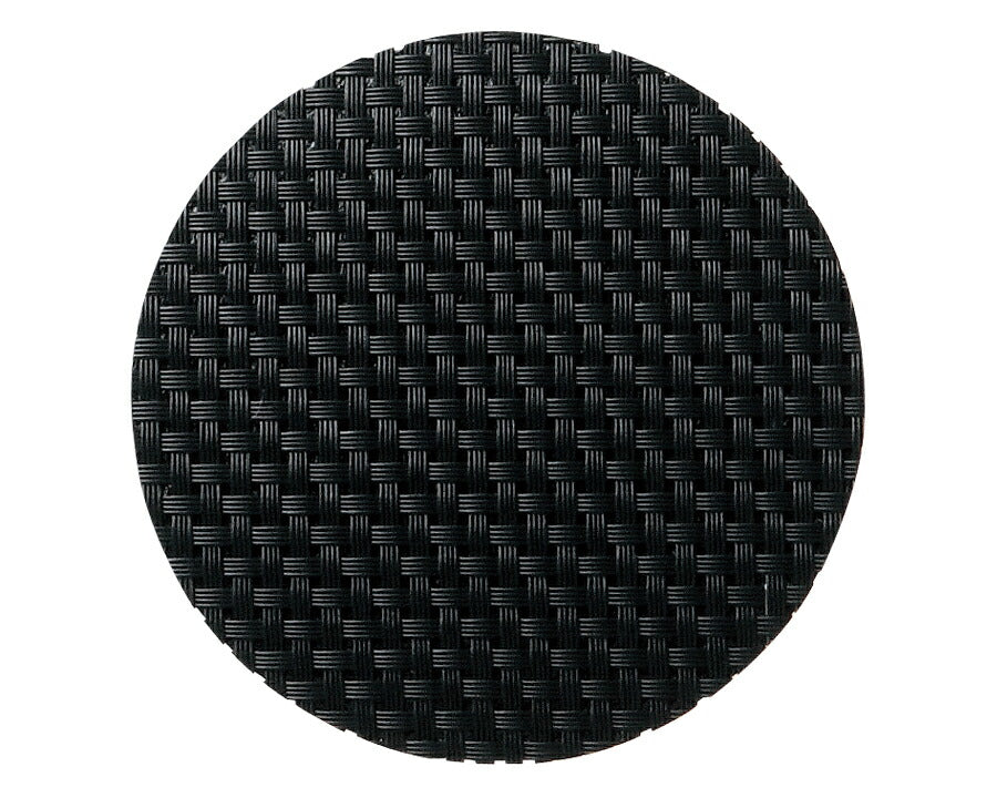 【メール便OK】ストロングコースター丸ブラック格子  黒 直径10cm 塩化ビニール   陶器のふる里  trysケ