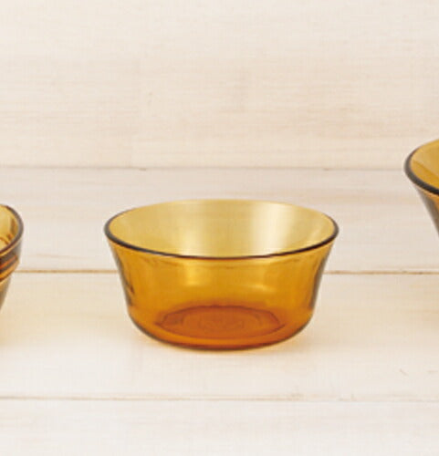 DURALEX（デュラレックス）アンバー ボウル 10.5ｃｍ  直径10.5cm 250ｃｃ 全面物理強化ガラス アメ色 ボール AMBER    陶器のふる里  trys