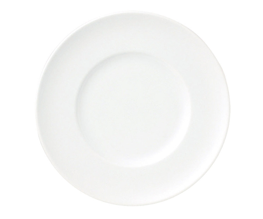 プレッツァW11吋ディナー  直径28cm 大皿 リム付き 丸 食器 白 プレート シンプル 業務用 大口注文OK   陶器のふる里  stockヤ