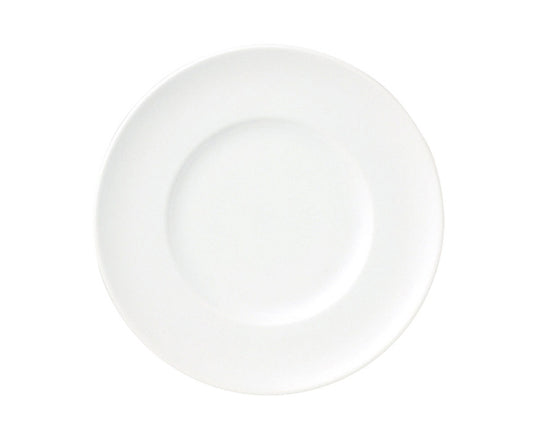プレッツァW9.5吋ミート  直径24.6cm 大皿 リム付き 丸 食器 白 プレート シンプル 業務用 大口注文OK   陶器のふる里  stockヤ