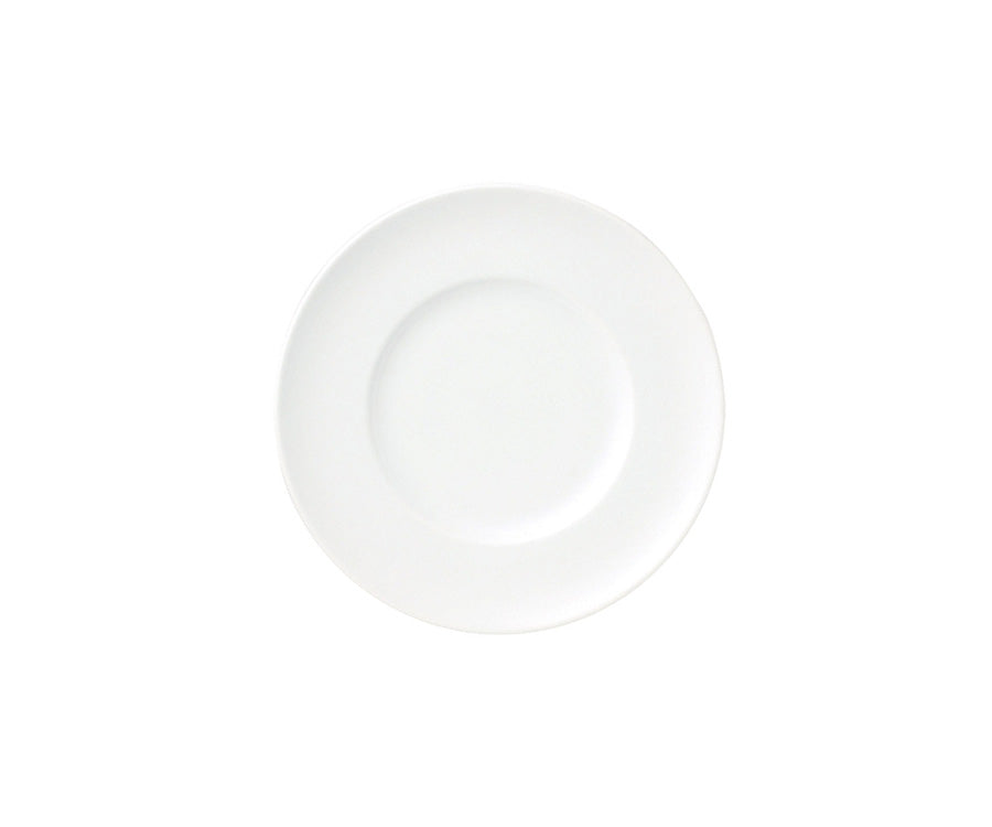 プレッツァW6.5吋パン皿  直径17.3cm ケーキ皿 リム付き 丸 食器 白 プレート シンプル 業務用 大口注文OK   陶器のふる里  stockヤ