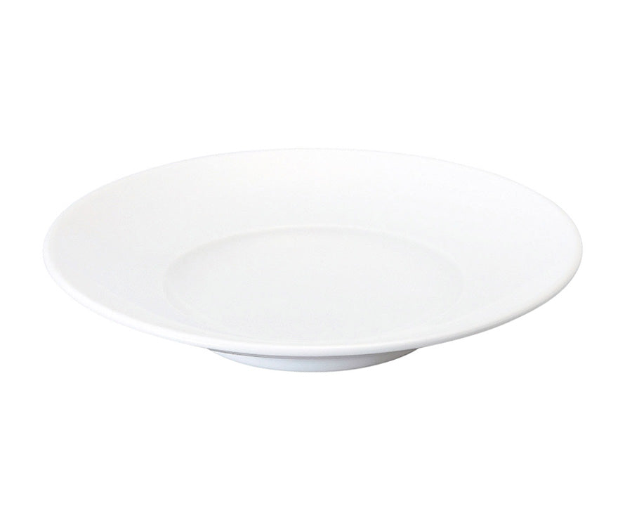プレッツァW8吋スープ皿  ワイド 直径21.8cm 丸 食器 白 シンプル 業務用 大口注文OK   陶器のふる里  stockヤ