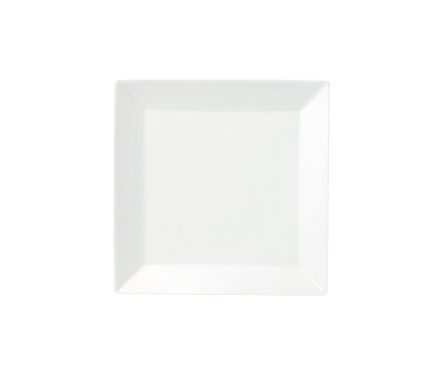 プレッツァ12cm角皿(アウトレット含む)  12.4cm スクエア 取り皿 四角皿 食器 白 プレート シンプル 業務用 大口注文OK 30%OF ポーセリンアート 絵付け   陶器のふる里  stockヤ