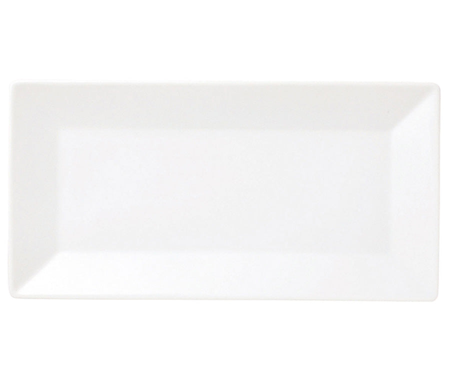 プレッツァ長角皿L(アウトレット含む)  幅30.7cm 大皿 スクエア 長方形 四角皿 食器 白 プレート シンプル 業務用 大口注文OK ポーセリンアート 絵付け   陶器のふる里  stockヤ