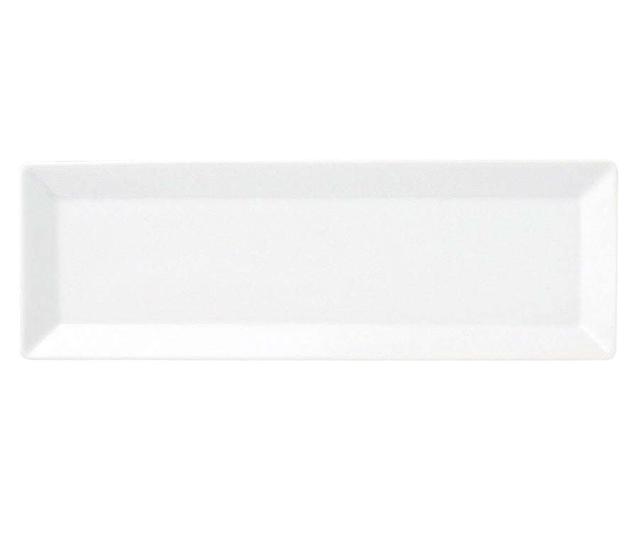 プレッツァ長角皿M(アウトレット含む)  幅30.7cm 長皿 スクエア 長角皿 さんま皿 食器 白 プレート シンプル おしゃれ 業務用 大口注文OK ポーセリンアート 絵付け   陶器のふる里  stockヤ