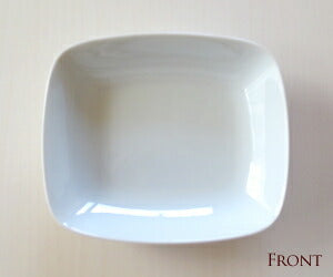 ホワイトスクエア14cm深ボウル 幅14cm 白磁 角小皿 和洋中 シンプル 角丼 美濃焼   陶器のふる里  stockヤ