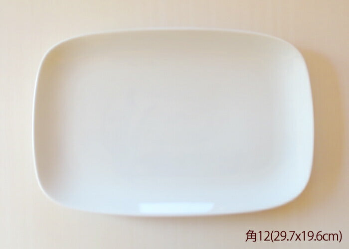 ホワイトUSU角12インチプラター 幅29.7cm 白玉渕(ウス) 食器 スクエアプレート 角皿 大口注文OK   陶器のふる里  stockヤ