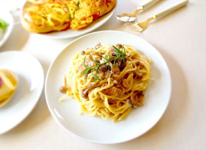ホワイトMETA8吋ミート皿 直径21.1cm 白玉渕(メタ) 食器 丸皿 パスタ皿 ポーセリンアート 絵付け 大口注文OK   陶器のふる里  stockヤ