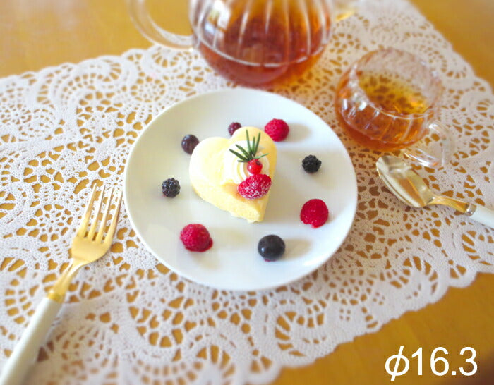 ホワイトMETA6.5吋パン皿 直径16.3cm 白玉渕(メタ) 食器 丸皿 取り皿 ポーセリンアート 絵付け 大口注文OK  陶器のふる里  stockヤ