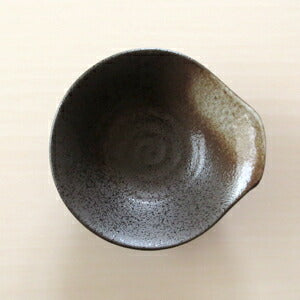 白吹天目黒とんすい（単品販売）直径12.5cm 土鍋小物 とん水 呑水 国産 土鍋料理 美濃焼 取り分け皿 和食器 なべ 取り皿 鍋小物 鍋アイテム 山喜   陶器のふる里  stockヤ