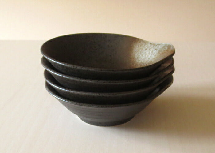 白吹天目黒とんすい（単品販売）直径12.5cm 土鍋小物 とん水 呑水 国産 土鍋料理 美濃焼 取り分け皿 和食器 なべ 取り皿 鍋小物 鍋アイテム 山喜   陶器のふる里  stockヤ