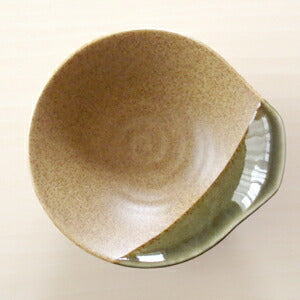 伊賀オリベ塗り分けとんすい（単品販売）直径12.5cm 土鍋小物 とん水 呑水 国産 土鍋料理 美濃焼 取り分け皿 和食器 なべ 取り皿 鍋小物 鍋アイテム 山喜   陶器のふる里  stockヤ
