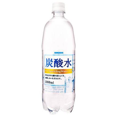 サンガリア 炭酸水 1000ml(1L)×12本（1ケース）【ご注文は2ケースまで同梱可能です】