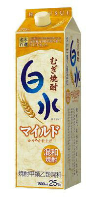キリン 白水マイルド 麦 25度 1.8L パック 1本【ご注文は2ケース(12本)まで同梱可能です】