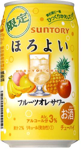 【10月14日期間限定発売】サントリー ほろよい フルーツオレサワー 350ml×24本 【ご注文は3ケースまで同梱可能です】