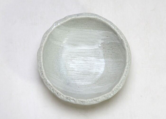 【送料無料】小鉢5枚5セット 新川凛12cm小鉢 直径12.5cm 美濃焼 刷毛目 グレー 料亭 和風ボウル 深皿 呑水 とんすい 鍋用品 土鍋小物 国産 和食器 陶器のふる里
