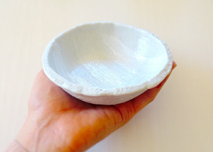 【送料無料】小鉢5枚5セット 新川凛12cm小鉢 直径12.5cm 美濃焼 刷毛目 グレー 料亭 和風ボウル 深皿 呑水 とんすい 鍋用品 土鍋小物 国産 和食器 陶器のふる里