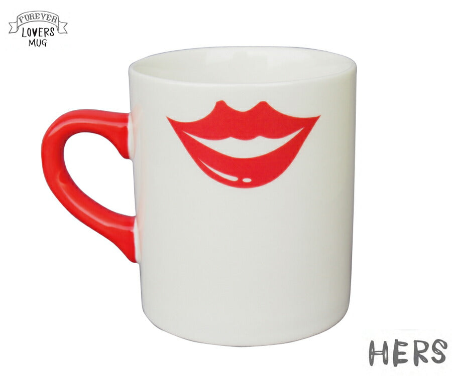 LOVERS MUG HIS&HERS 赤 LOVERS MUG HERS マグカップ 容量325cc 女性 夫婦 カップル 彼女専用