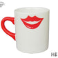 LOVERS MUG HERS  マグカップ 容量325cc 女性 夫婦 カップル 彼女専用 唇 赤 リップ イラスト 国産 日本製   陶器のふる里  trysケ