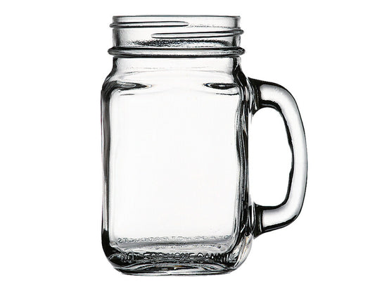 ドリンキングジャー  480ml ジョッキ ガラス瓶 メイソンジャー風 ガラスマグ   陶器のふる里  trysワ