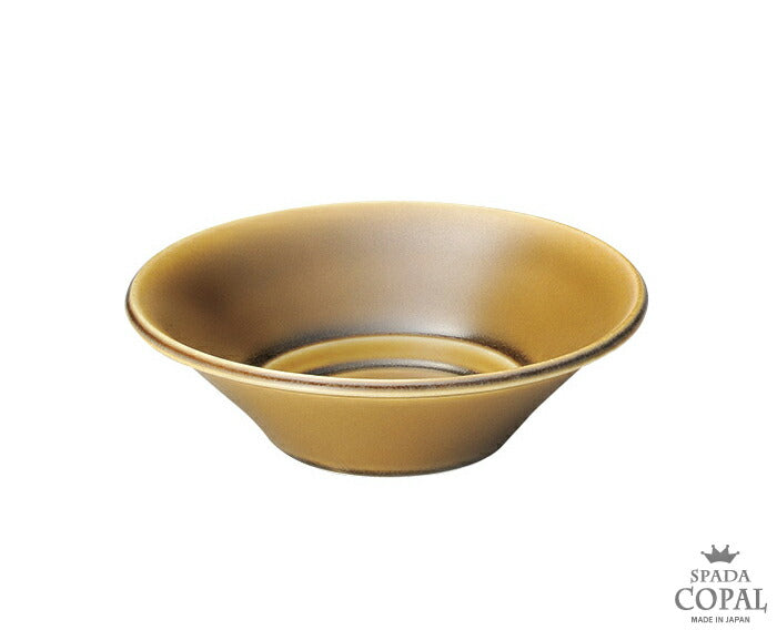 スパダコーパル15.5cm浅ボール  直径15.4cm 丸深皿 ボウル 食器 ヴィンテージ キャメル 業務用 大口注文OK 卸価格   陶器のふる里  trys光