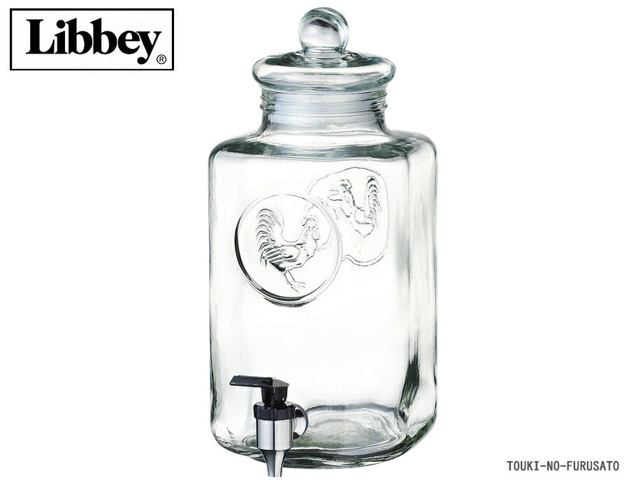 Libbeyファームハウス インフュージョンジャー  正規品 7000ml ７L 大容量 ウォーターサーバー ウォータータンク リビー 鶏マーク ガラス 業務用 パーティー用品 ドリンクアイテム 卸価格   陶器のふる里  trysワ