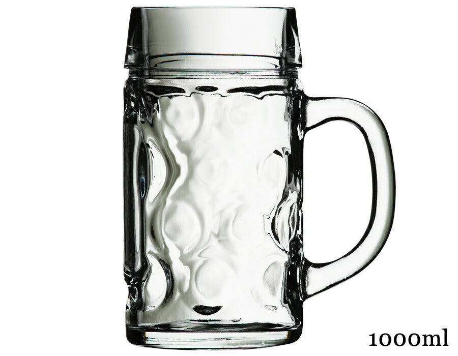 ドン ビアマグ1.0 容量1000ml 1L ビアジョッキ ビアグラス ビールジョッキ ガラス イタリア製   陶器のふる里  trysワ