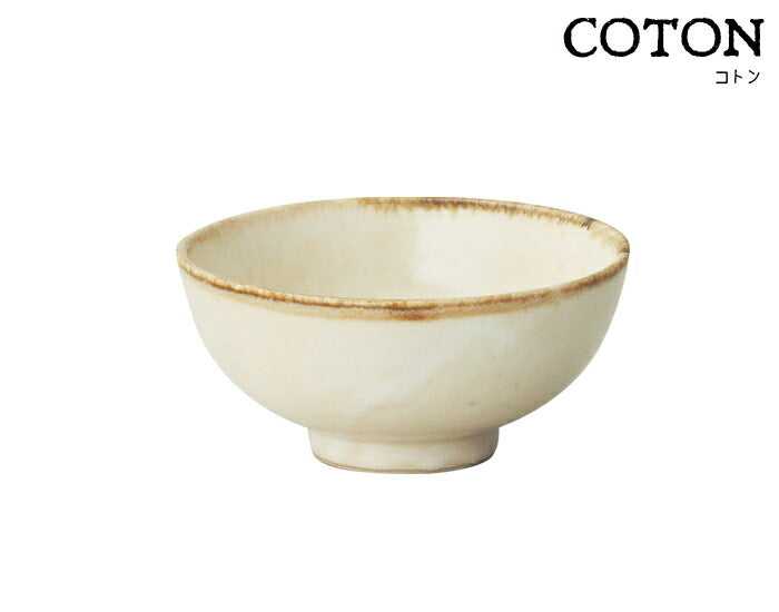 COTON飯碗  直径11.3cm ご飯茶碗 ちゃわん ライスボール シンプル 食器 和食洋食OK 電子レンジOK 食洗機OK ハンドペイント 国産 日本製   陶器のふる里  trysケ