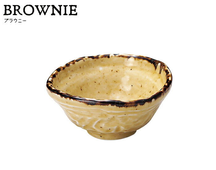 BROWNIEさんかく小鉢  三角形幅11cm 高5.2cm 小鉢 深皿 食器 和食洋食OK 電子レンジOK 食洗機OK ハンドペイント 国産 日本製   陶器のふる里  trysケ
